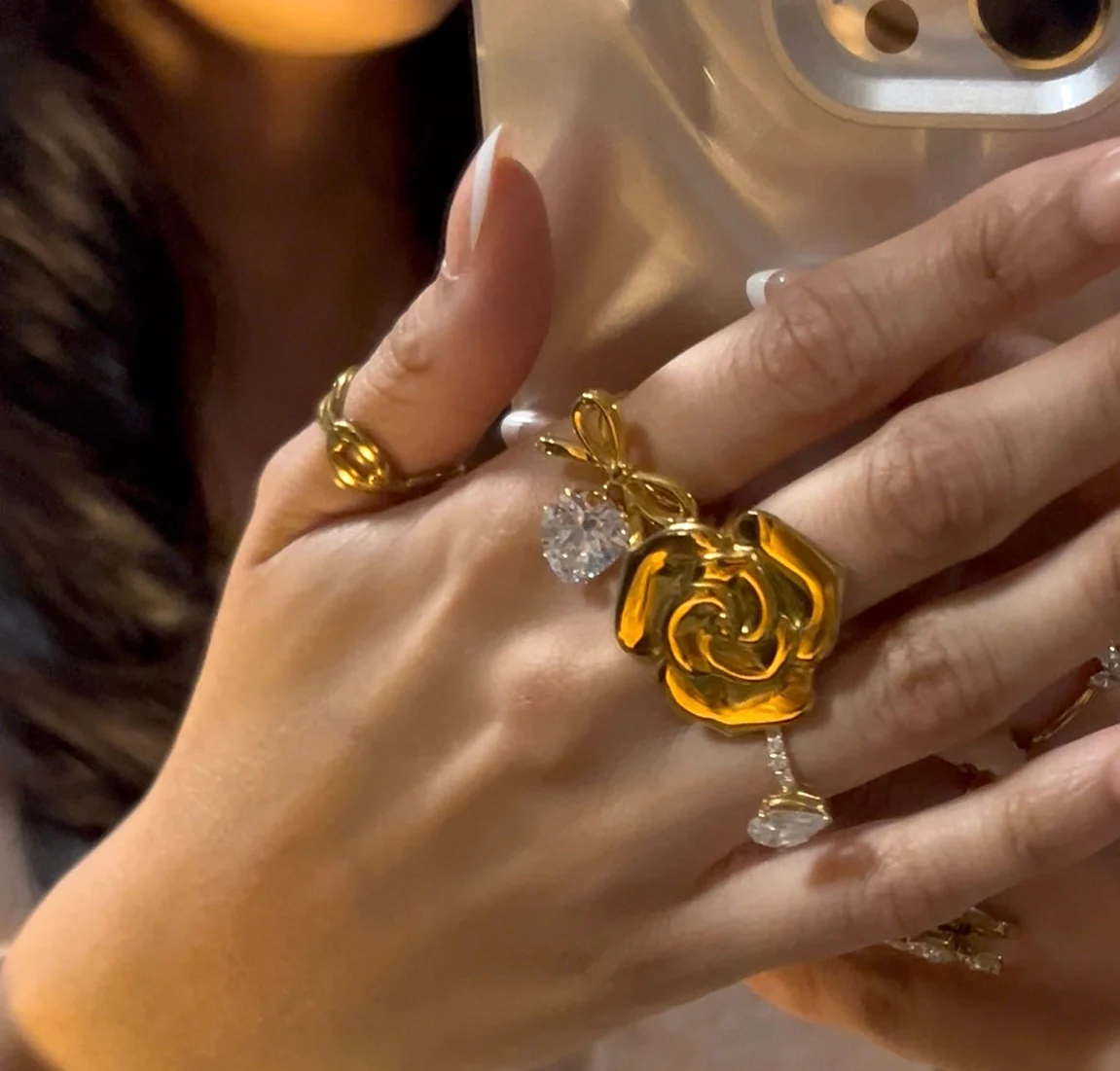 Bow Heart Ring - Image 2