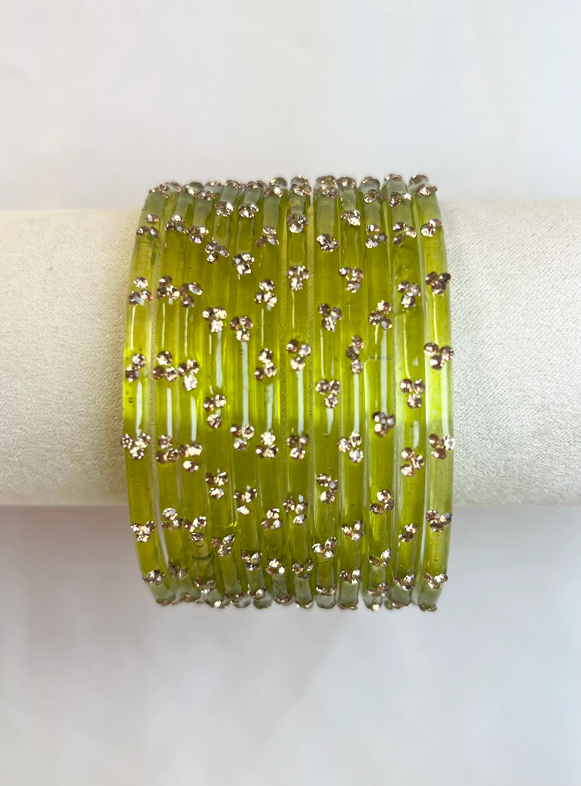 Glass Bangles - Mehndi