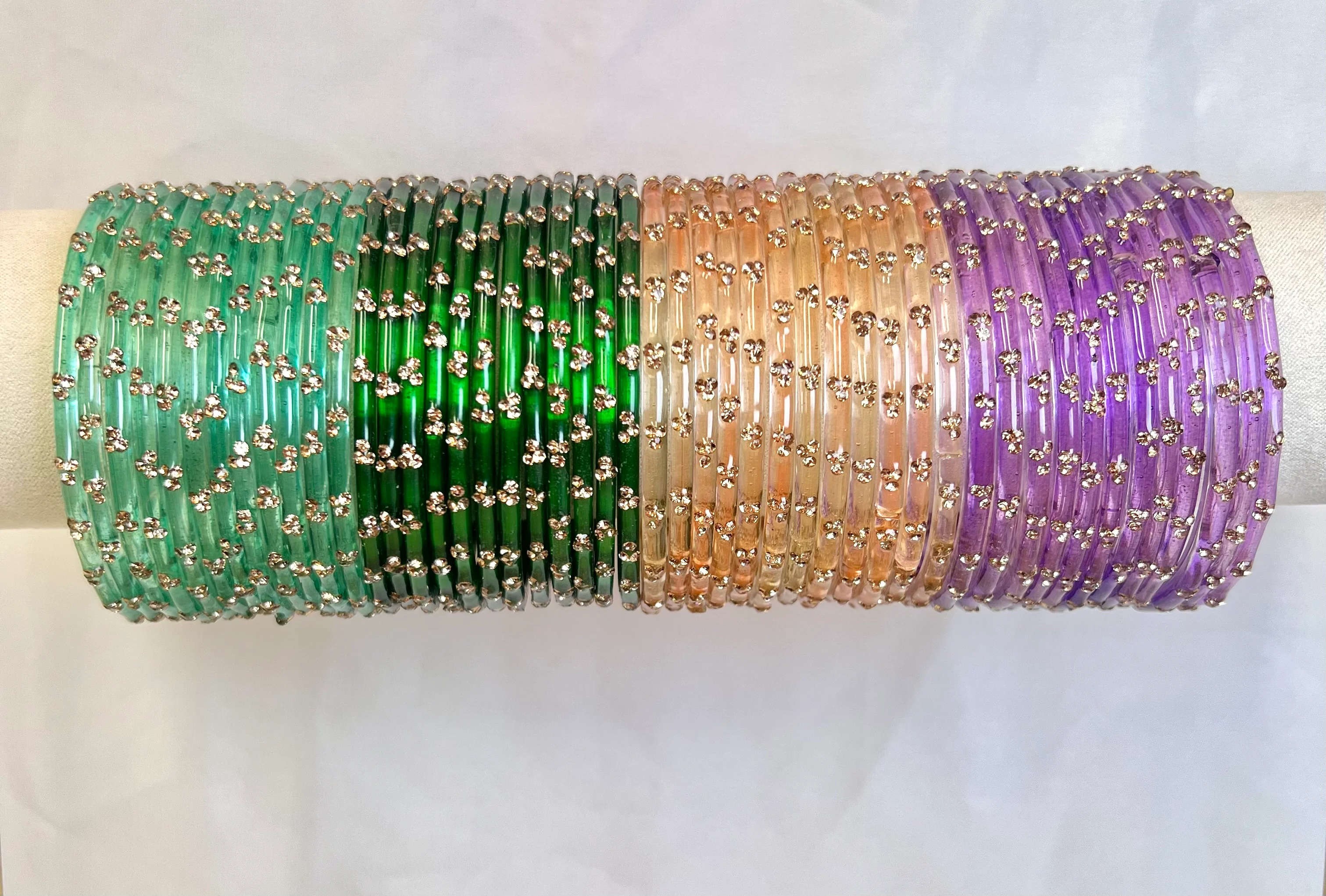 Glass Bangles - Peach - Image 2