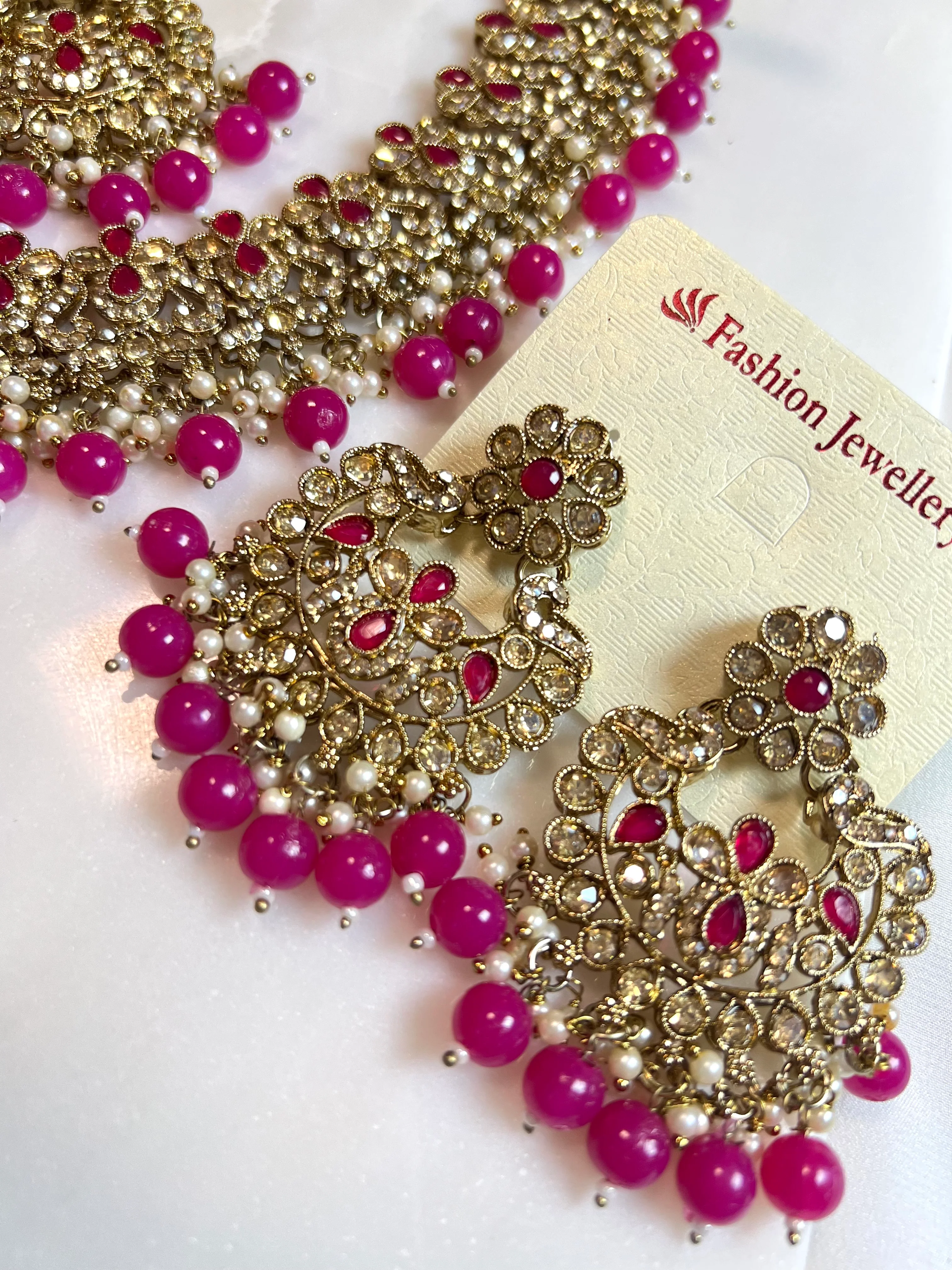 Ilyana Necklaceset - Magenta - Image 3