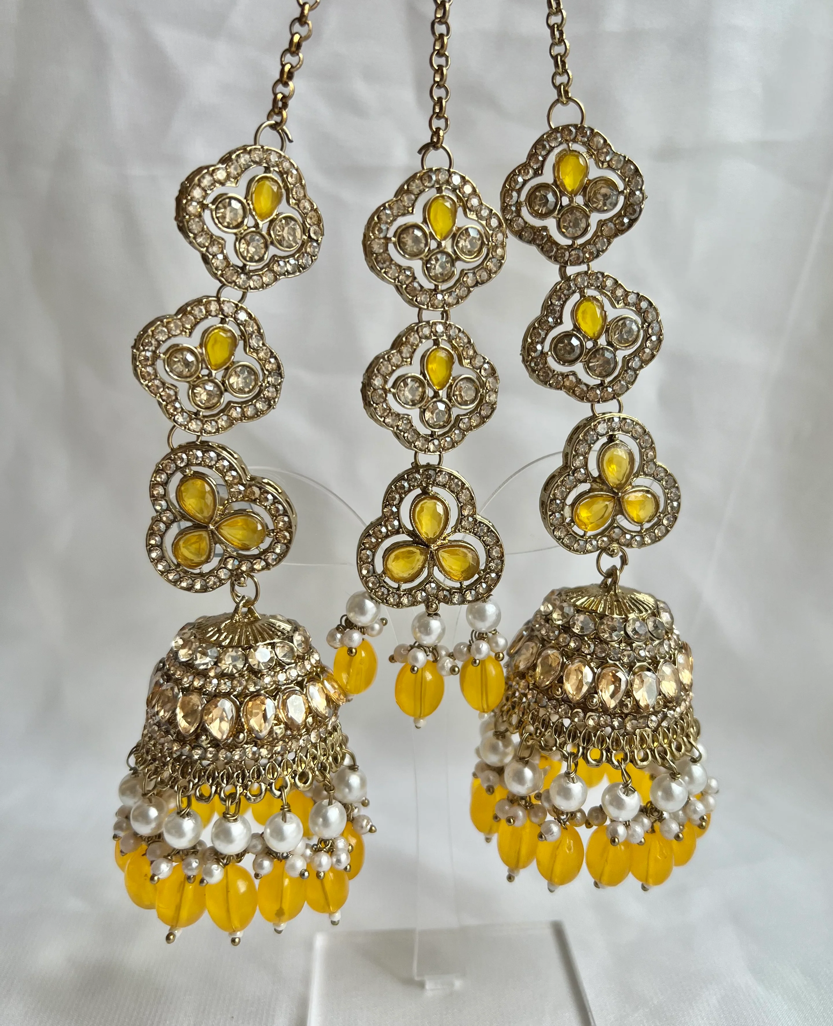 Jhumka Sahara Tikkaset - 6 colors - Image 3