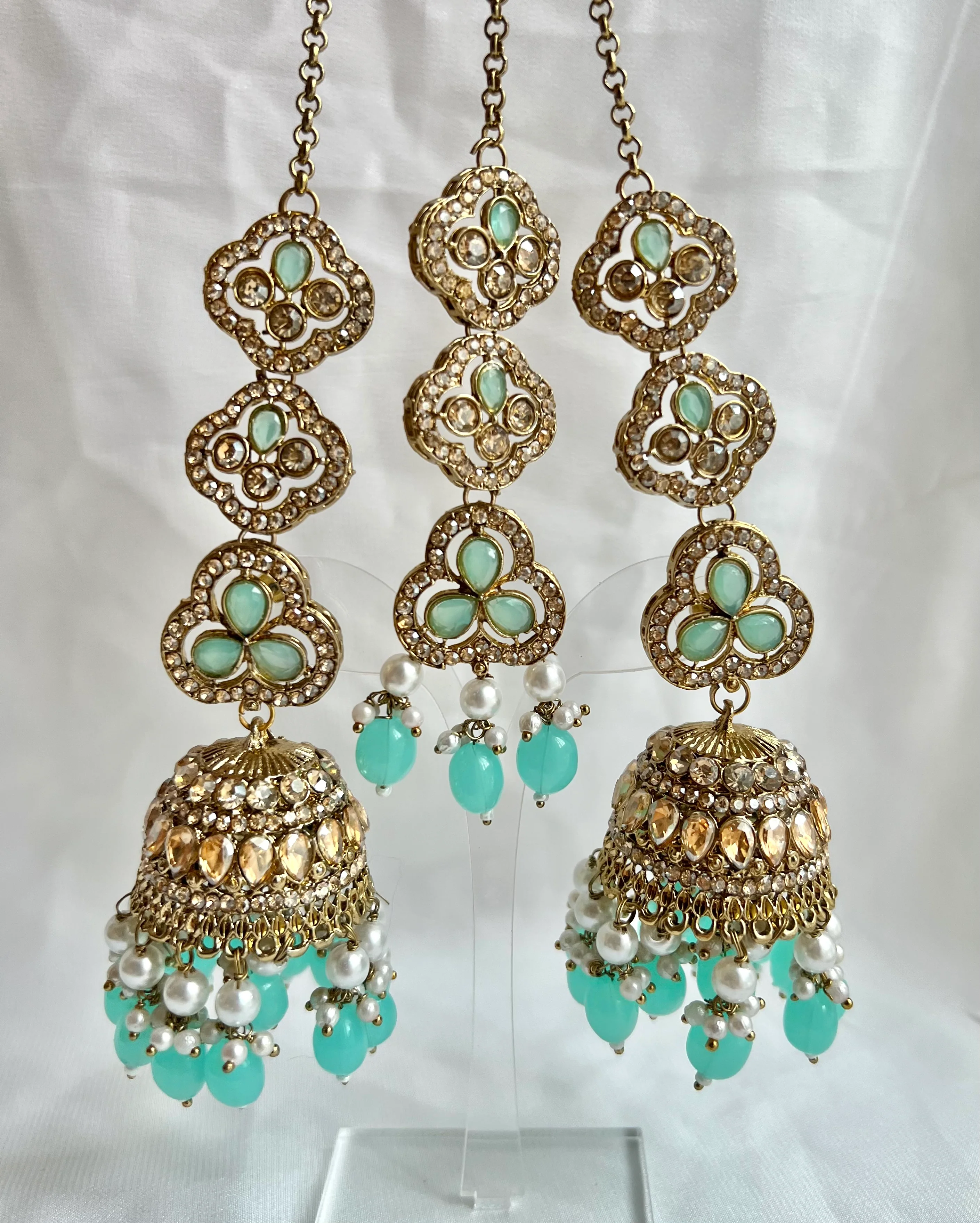 Jhumka Sahara Tikkaset - 6 colors - Image 5