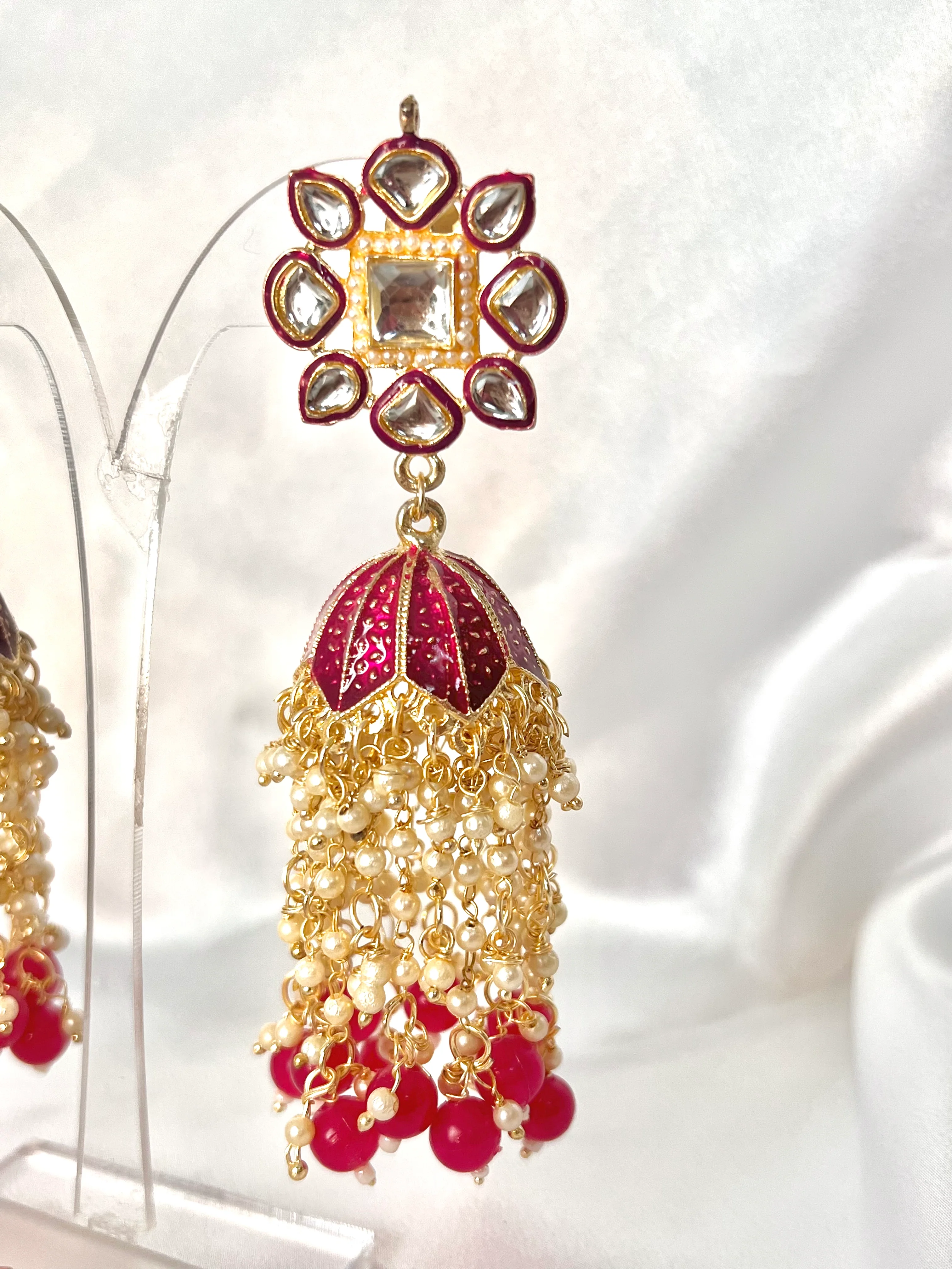 Radha Jhumka Earrings SALE - Image 3
