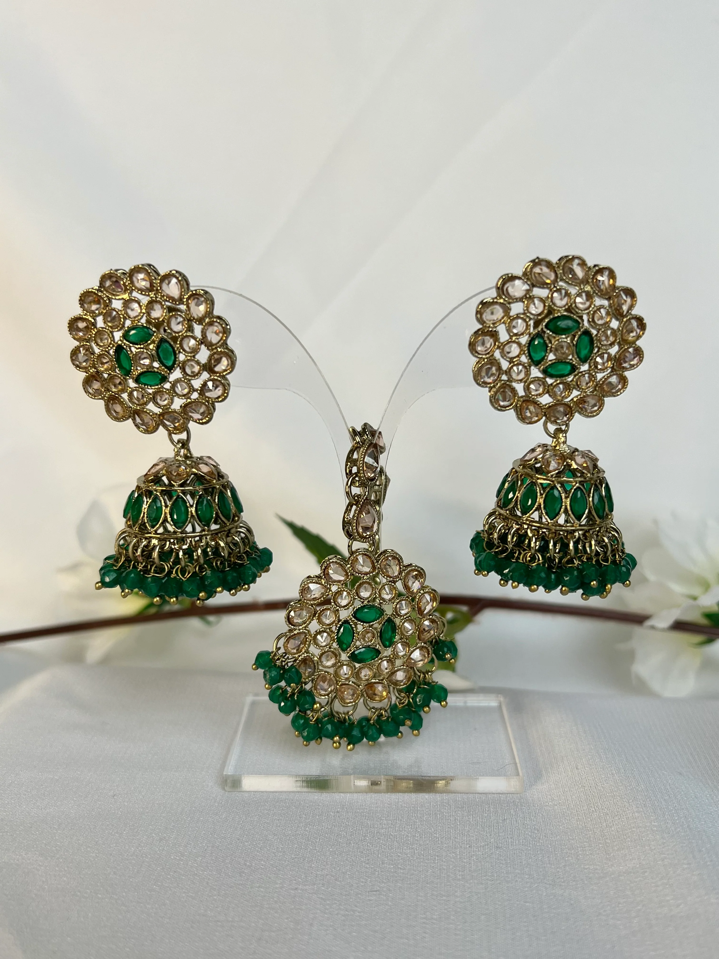 Roohi Jhumka Tikkaset - 7 colors - Image 4